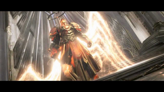 Man armor staircase building sword free wallpaper - medium preview image