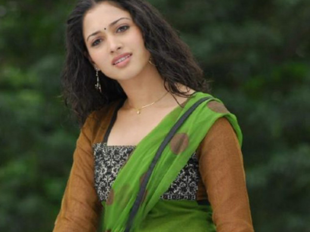 Woman green sari trees background free wallpaper - medium preview image