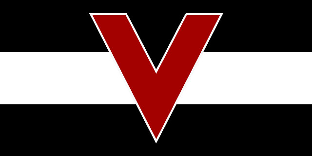 Red white v black background free wallpaper - medium preview image