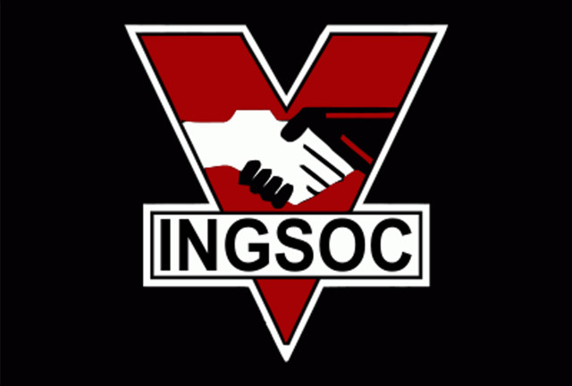 Black red logo handshake ingsoc free wallpaper - medium preview image