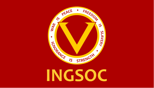 Red yellow flag ingsoc gold free wallpaper - medium preview image