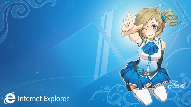 Girl blue dress blue background free wallpaper - medium preview image