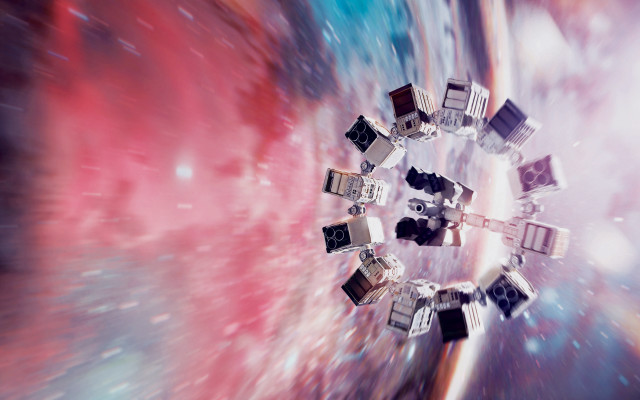 Space station colorful background red free wallpaper - medium preview image