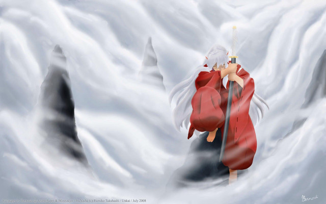 Cartoon woman red dress sword free wallpaper - medium preview image