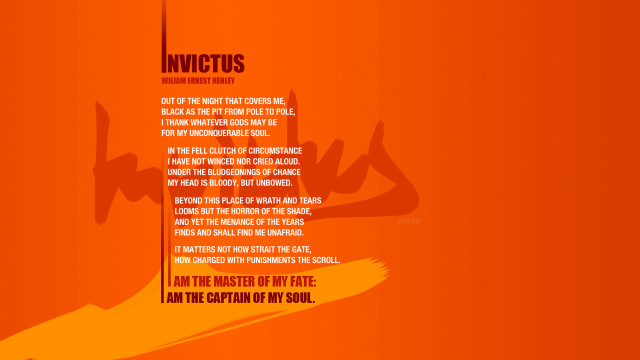 Invictus quote aldus manutius inspirational free wallpaper - medium preview image