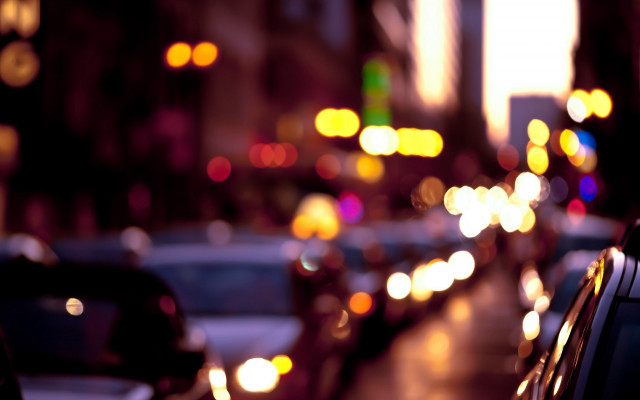 City street traffic night lights #17 free wallpaper - medium preview image