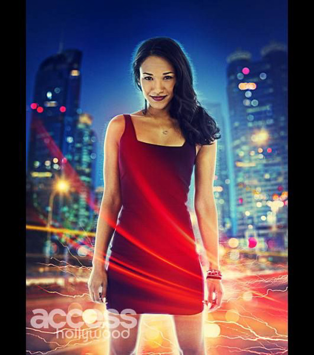 Woman red dress city night free wallpaper - medium preview image