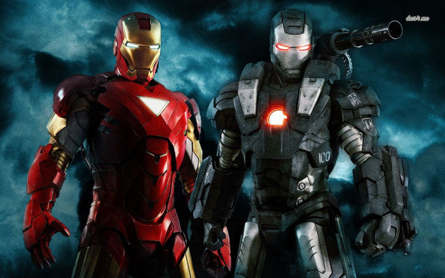 Ironman twins cloudy sky glowing free wallpaper - medium preview image