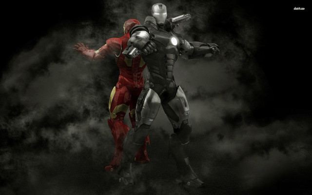 Costumed couple smoke fog dark free wallpaper - medium preview image