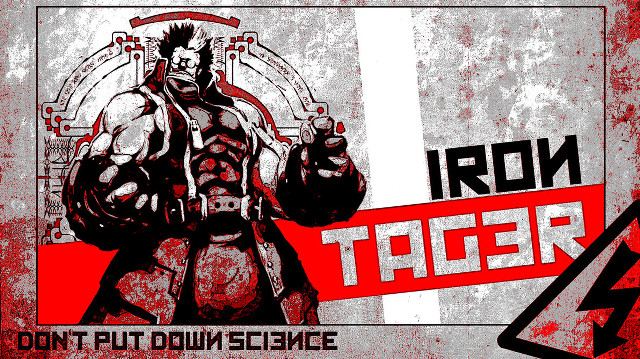 Red white poster man gun free wallpaper - medium preview image