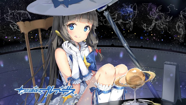 Girl hat sitting table glass free wallpaper - medium preview image