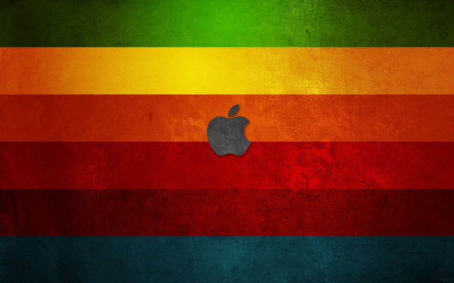 Apple logo multicolored wallpaper grungy #2 free wallpaper - medium preview image