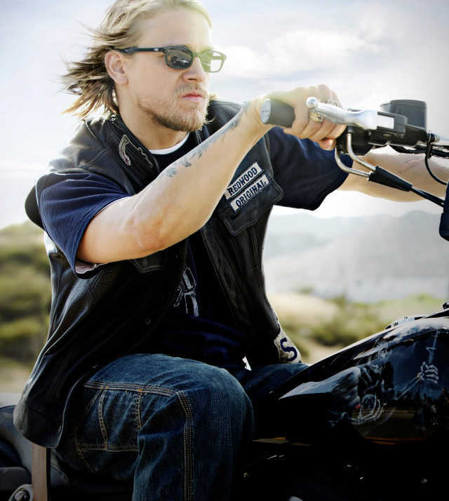 Man long hair glasses motorcycle free wallpaper - medium preview image