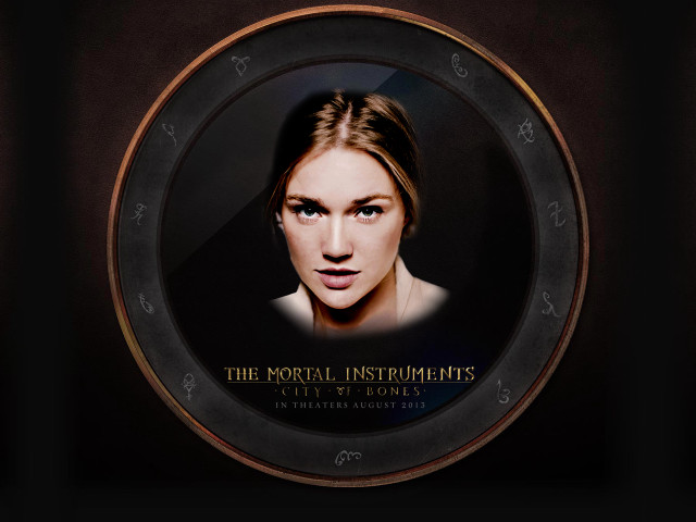 Portrait black background gold frame free wallpaper - medium preview image