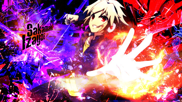 Anime character hand up colorful free wallpaper - medium preview image