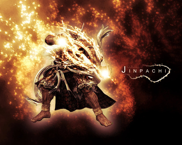 Person costume fire head arms free wallpaper - medium preview image