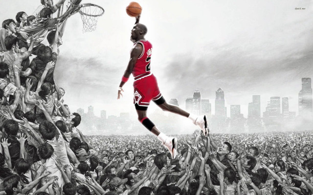 Man red jersey basketball crowd #3 free wallpaper - medium preview image