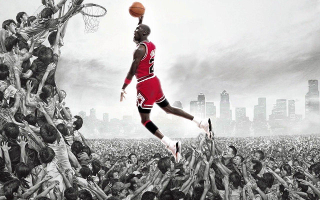 Man red jersey basketball crowd #2 free wallpaper - medium preview image