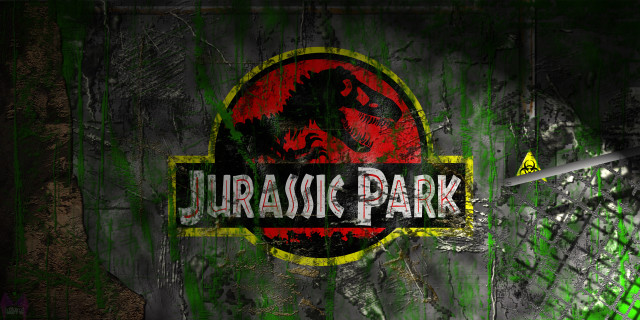 Jurassic park sign dinosaur red free wallpaper - medium preview image