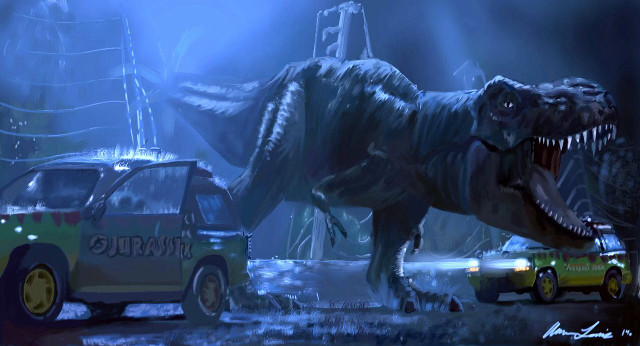 Dinosaur car dark light head free wallpaper - medium preview image