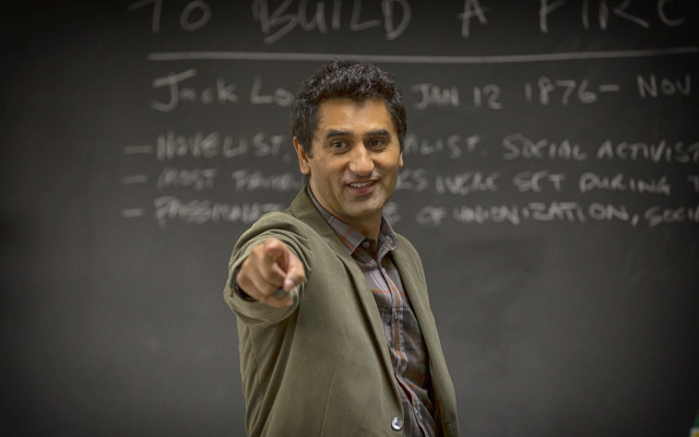 Man pointing chalkboard writing build free wallpaper - medium preview image
