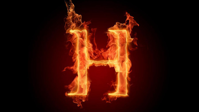 Fire letter black red background #3 free wallpaper - medium preview image
