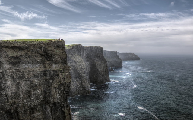 Cliff grassy area water cliff free wallpaper - medium preview image