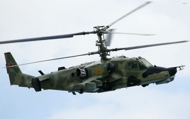 Military helicopter cloudy sky propellers #4 free wallpaper - medium preview image