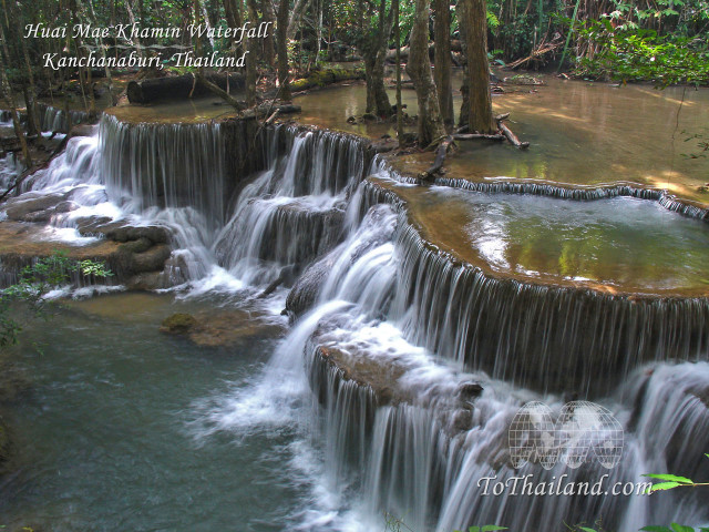 Waterfall forest pool trees nature #3 free wallpaper - medium preview image