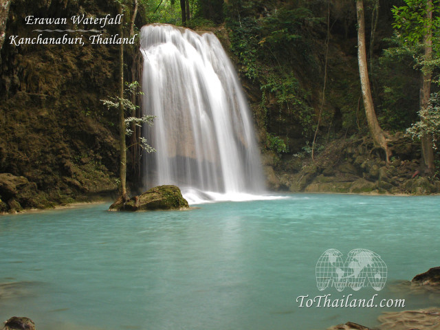 Waterfall river blue pool tree free wallpaper - medium preview image