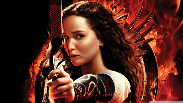 Woman gun fire background bow free wallpaper - medium preview image
