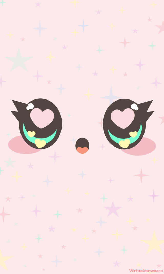Cat face heart nose stars free wallpaper - medium preview image