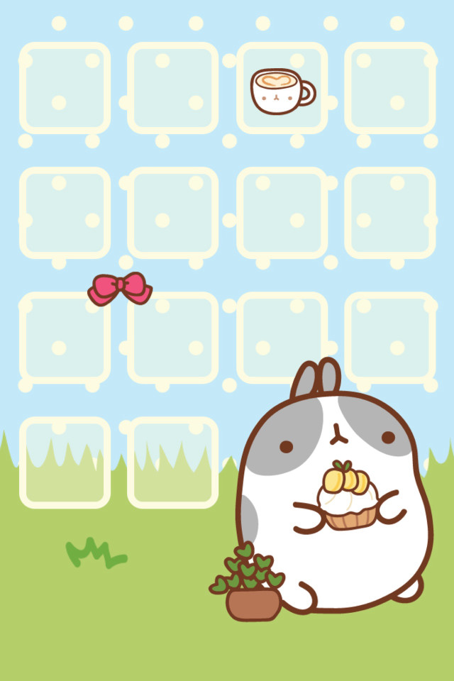 Cartoon character playing plant calendar free wallpaper - medium preview image