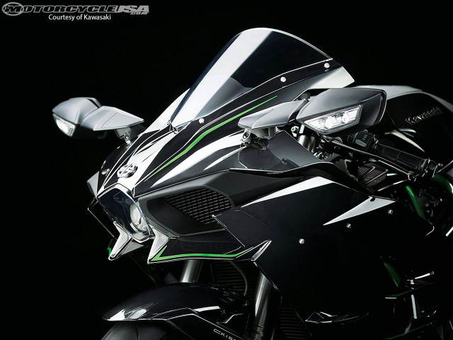 Motorcycle black background green stripe #2 free wallpaper - medium preview image