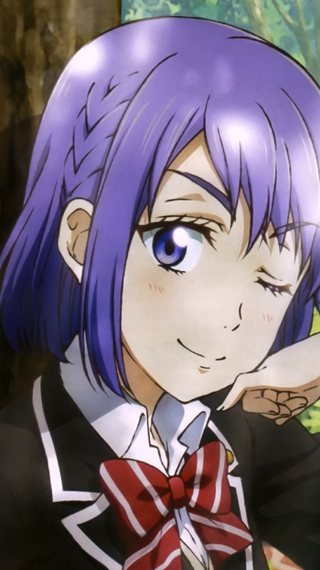 Girl purple hair bow tie free wallpaper - medium preview image