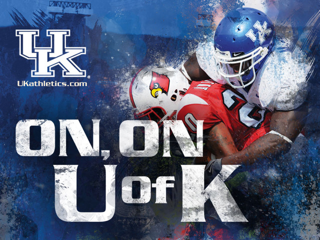 Football player running ball UofK free wallpaper - medium preview image