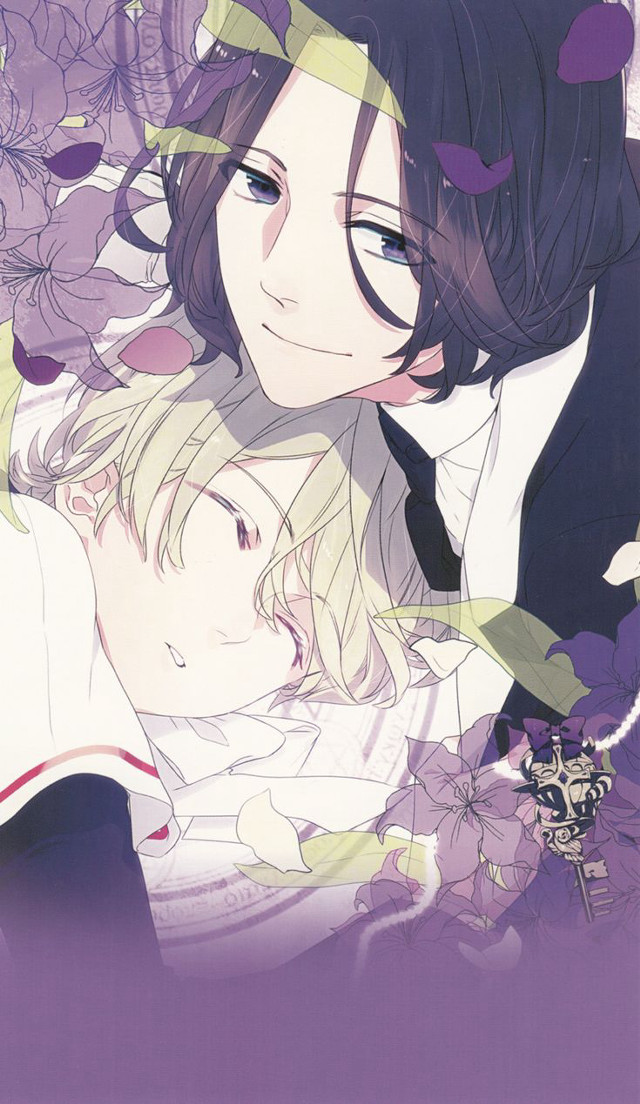 Couple hugging flowers leaves purple free wallpaper - medium preview image