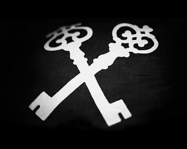 Black white keys background outline free wallpaper - medium preview image