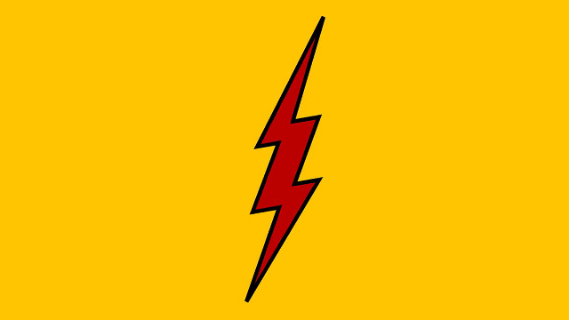 Red yellow lightning bolt yellow free wallpaper - medium preview image