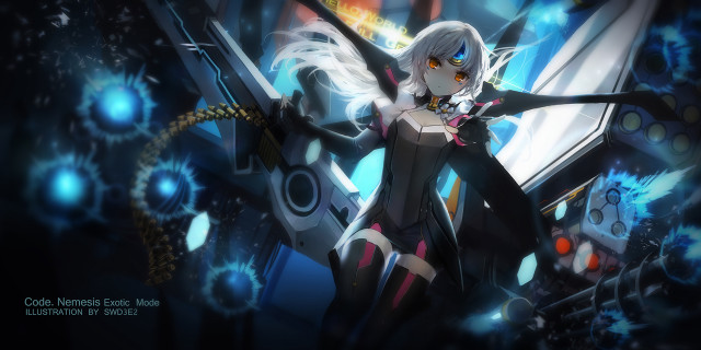 Anime character sci fi futuristic free wallpaper - medium preview image