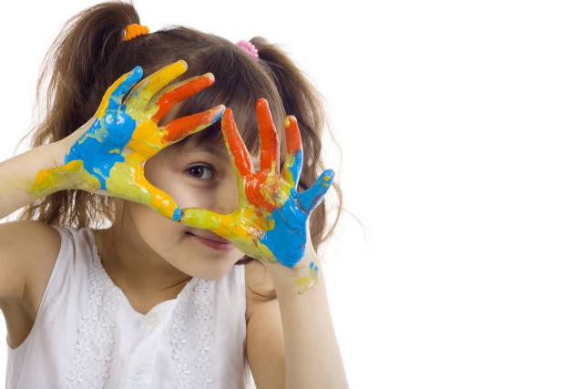 Little girl hands face covered free wallpaper - medium preview image