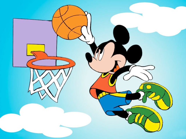 Mickey mouse basketball sunny day free wallpaper - medium preview image
