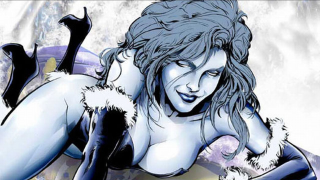 Woman black white fur collar free wallpaper - medium preview image