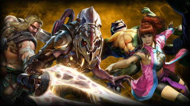 Dragon woman pinkdress man purple free wallpaper - medium preview image