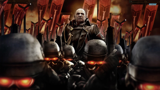 Glowing eyes soldiers helmets dark free wallpaper - medium preview image