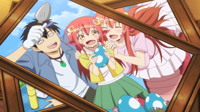 Anime characters window cartoon scene free wallpaper - medium preview image