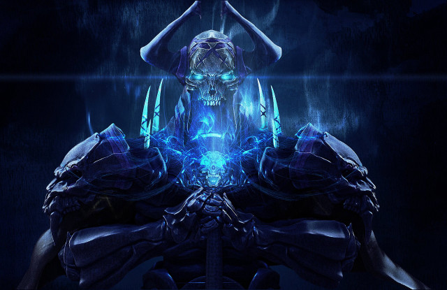 Woman skull demon back image free wallpaper - medium preview image