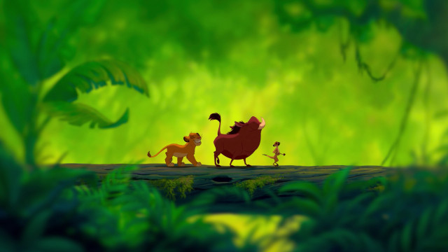 Lion king simba green background free wallpaper - medium preview image