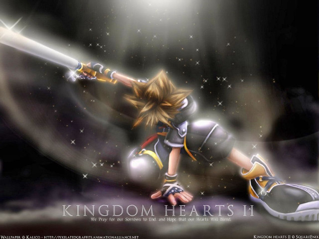 Cartoon character sword light dark free wallpaper - medium preview image