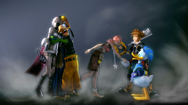 Cartoon characters cloudy day dark free wallpaper - medium preview image